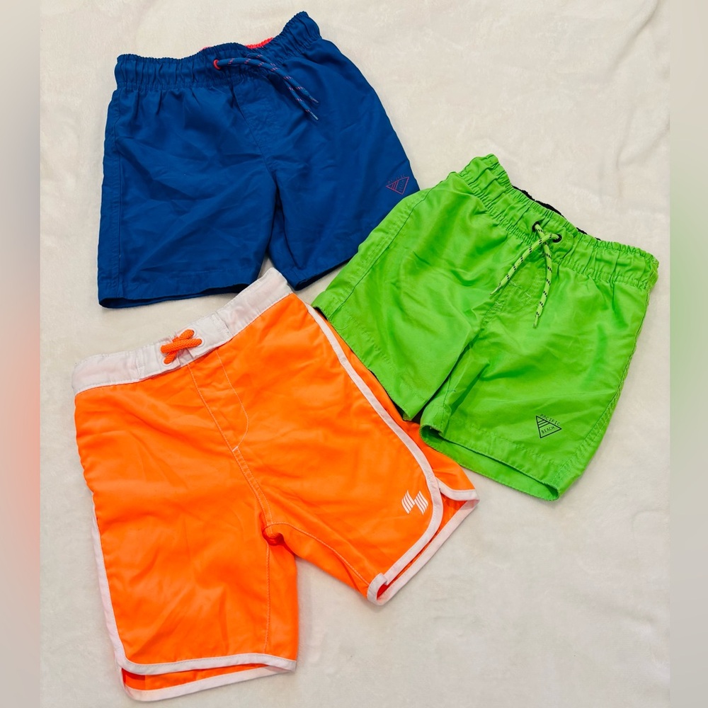 Set of 3 Swim Trunks Boys Sz 4T and 5